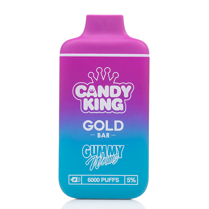Candy King Gold Bar 6000 Puffs Disposable Vape - Gummy Worms
