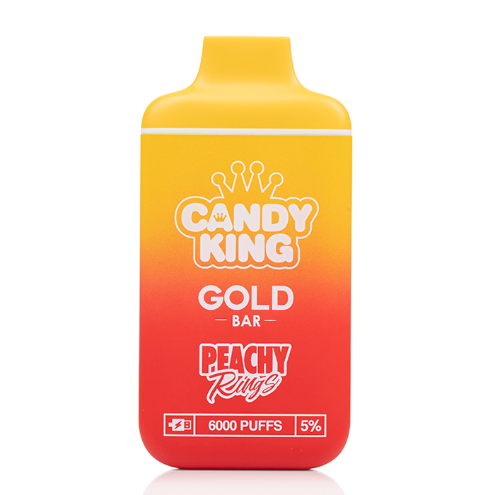 Candy King Gold Bar 6000 Puffs Disposable Vape - Peachy Rings