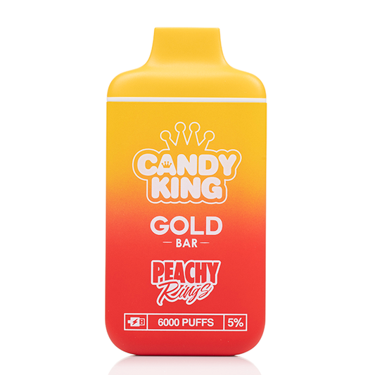Candy King Gold Bar 6000 Puffs Disposable Vape - Peachy Rings