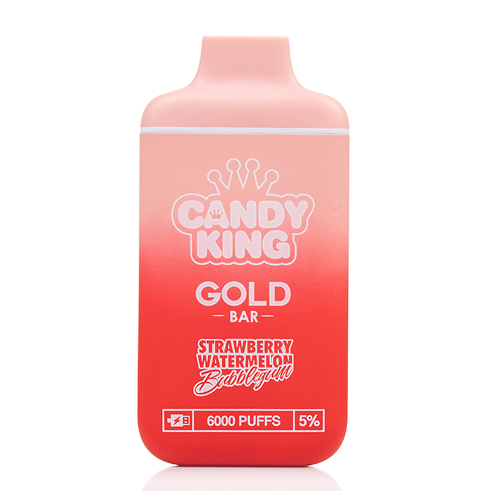 Candy King Gold Bar 6000 Puffs Disposable Vape - Strawberry Watermelon Bubblegum