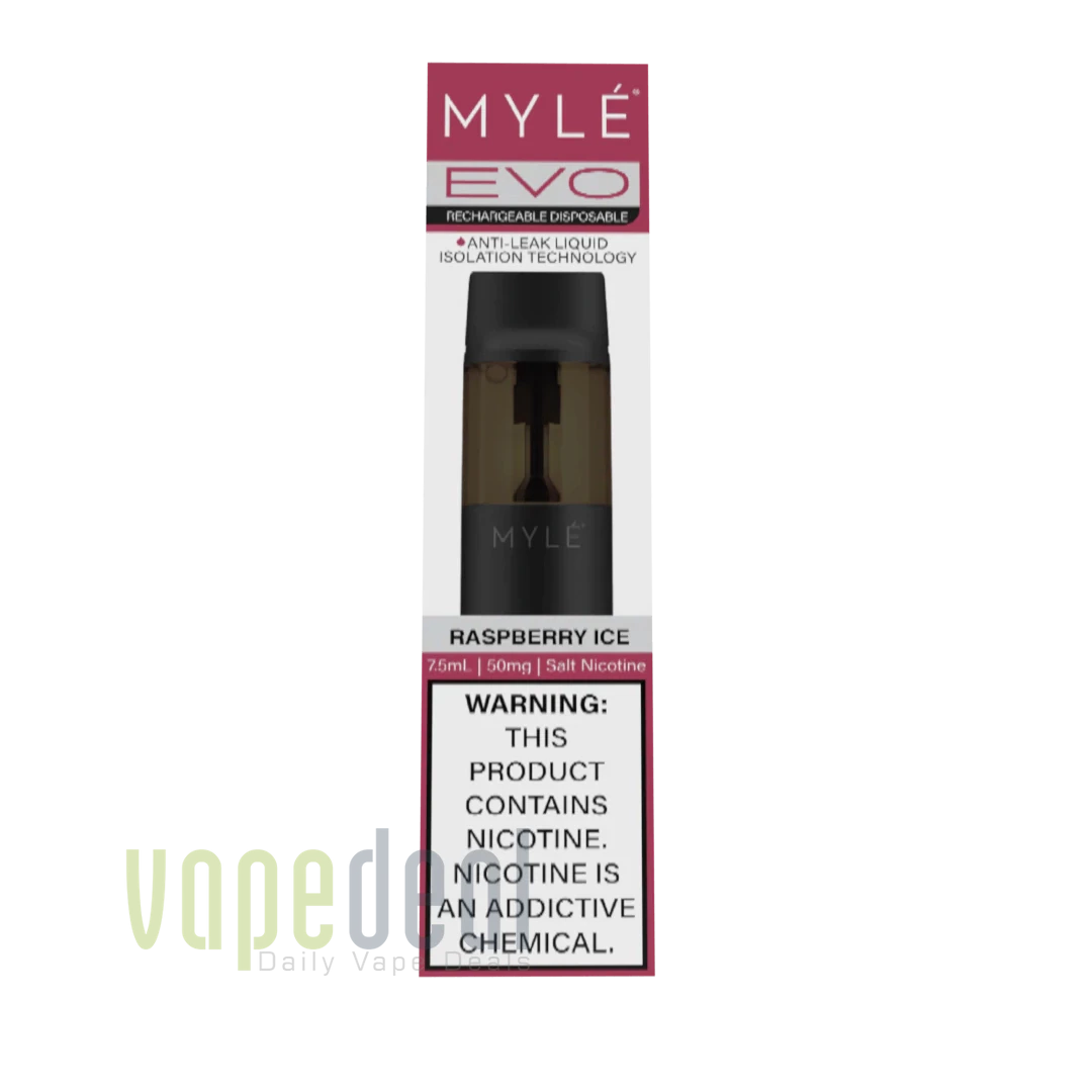 Myle Evo Rechargeable Disposable 2500 Puffs - Raspberry Ice