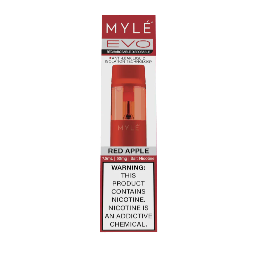 Myle Evo Rechargeable Disposable 2500 Puffs - Red Apple