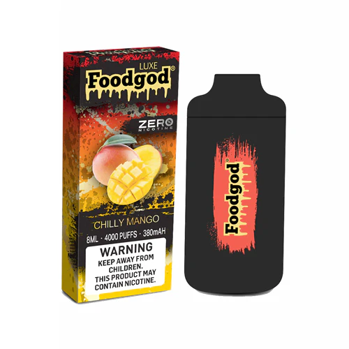 Foodgod Luxe Zero Nicotine Disposable 4000 Puffs 0% Nicotine Free - Chilly Mango