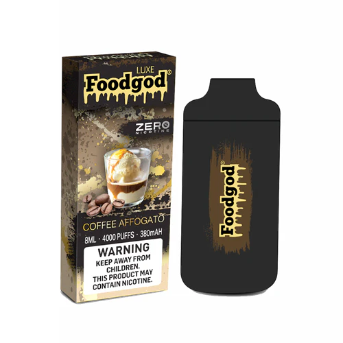 Foodgod Luxe Zero Nicotine Disposable 4000 Puffs 0% Nicotine Free - Coffee Affogato