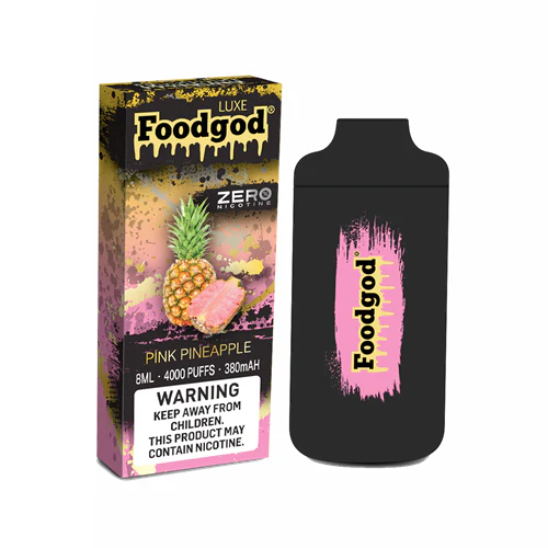 Foodgod Luxe Zero Nicotine Disposable 4000 Puffs 0% Nicotine Free - Pink Pineapple