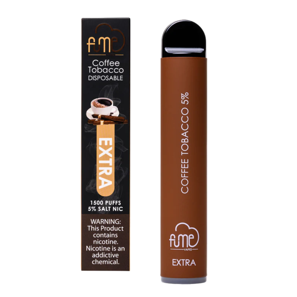 Fume Extra Coffee Tobacco 1500 Puffs Disposable Vape | Vapedeal VapeDeal.com Fume Extra Coffee Tobacco 1500 Puffs Disposable Vape | Vapedeal VapeDeal.com