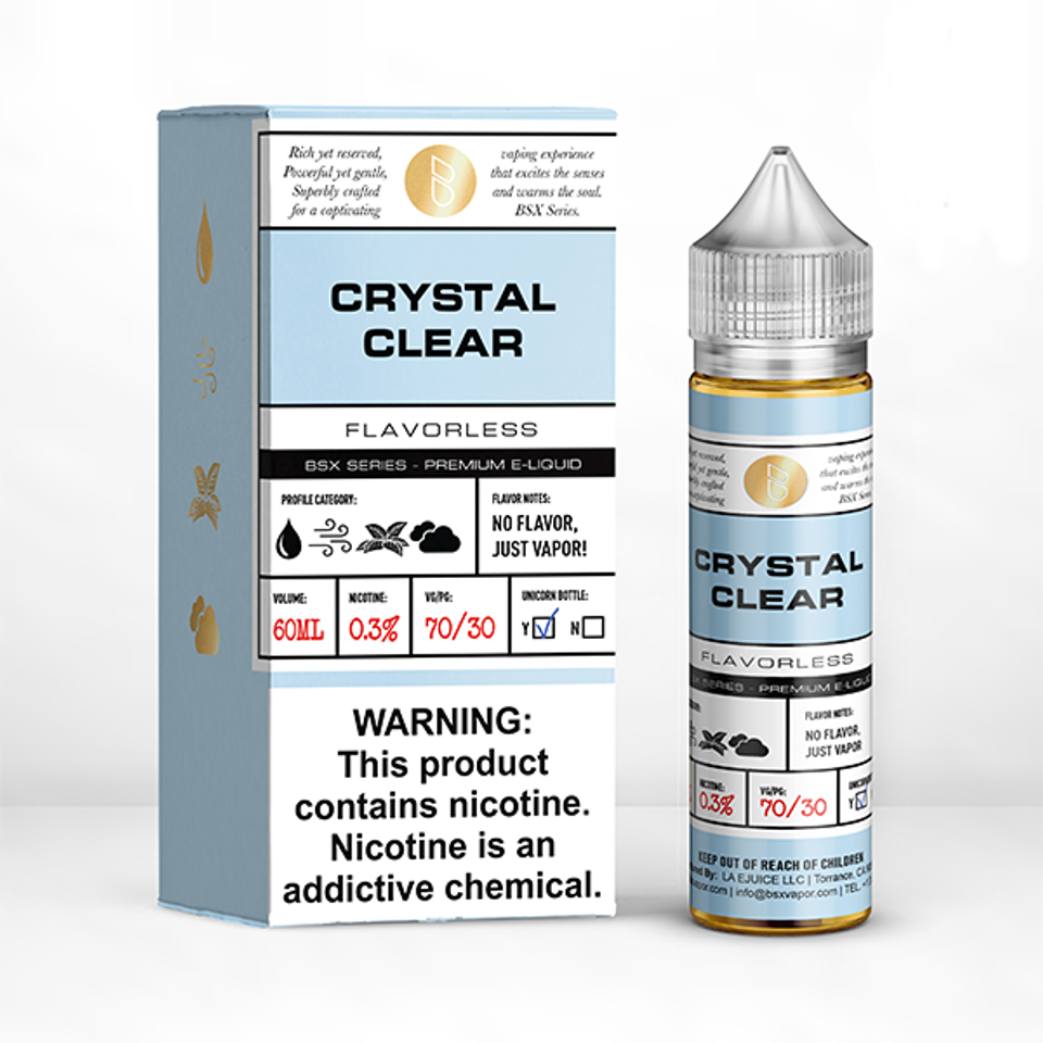 Crystal Clear Flavorless by Glas Bsx - 60ml