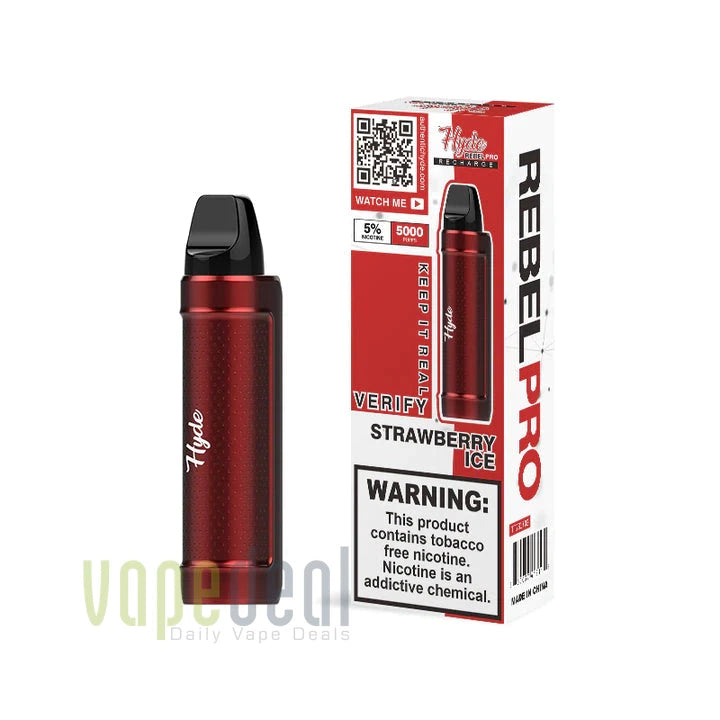 Hyde Rebel Pro Disposable Rechargeable 5000 Puffs - Strawberry Ice