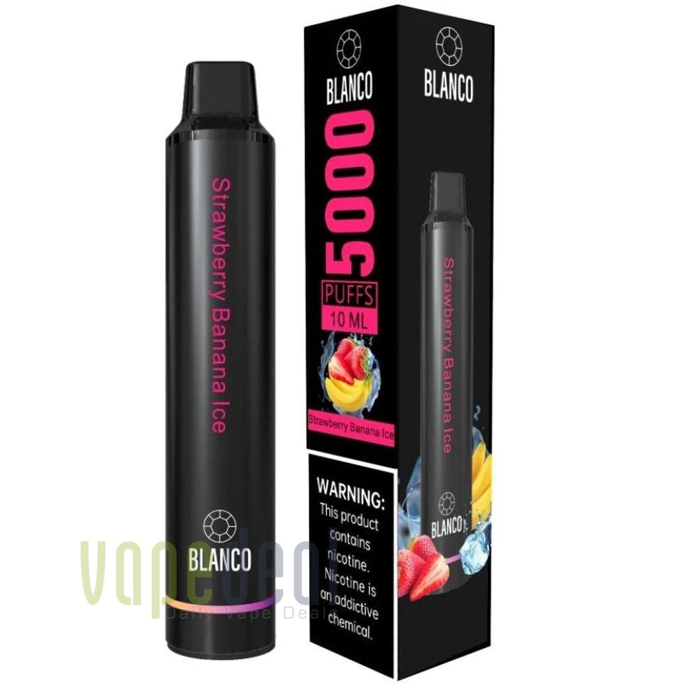 Blanco Rechargeable Disposable 5000 Puffs - Strawberry Banana Ice