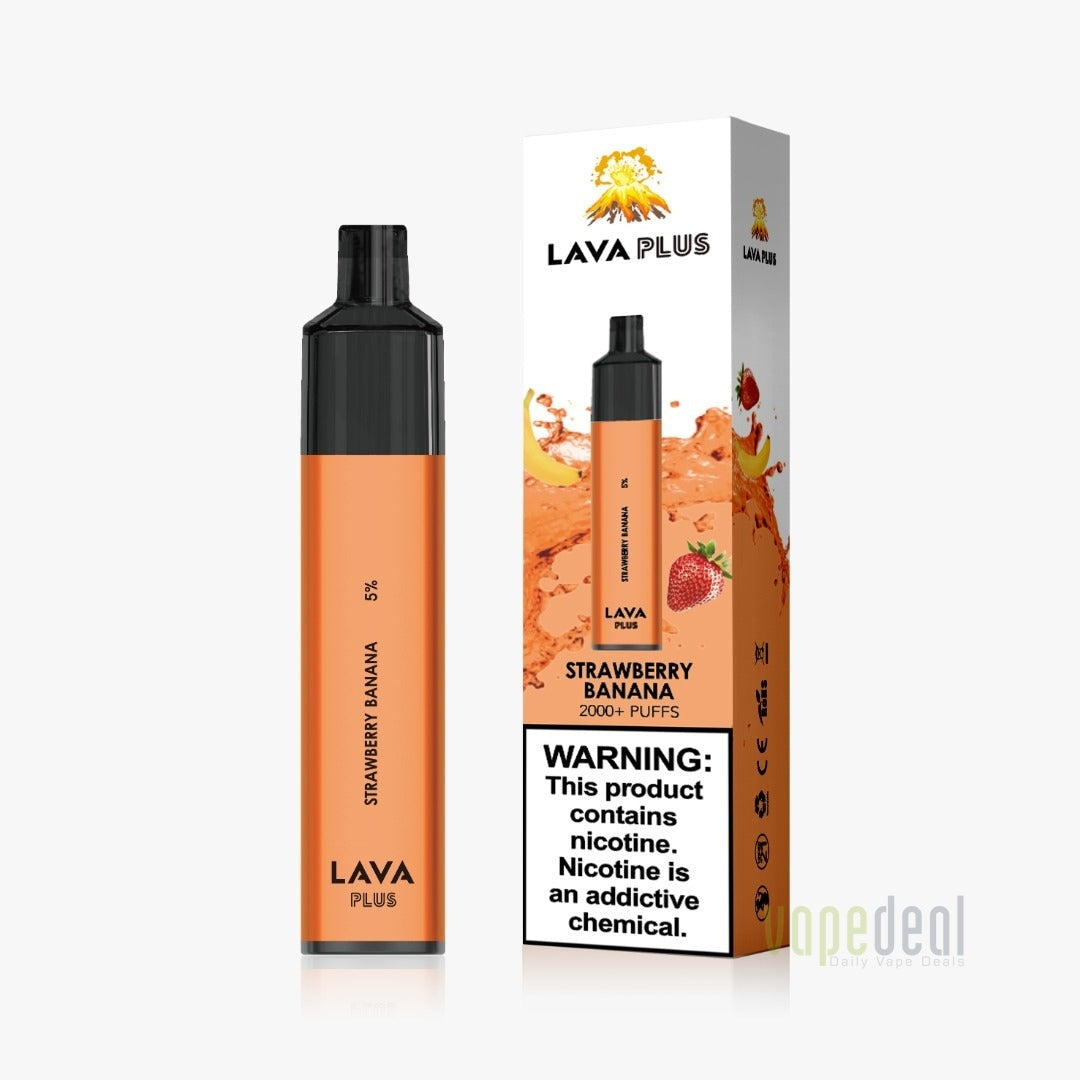 Lava Plus 2000 Puffs Disposable - Strawberry Banana