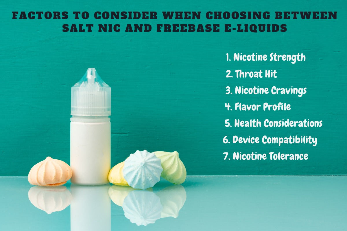 Salt nic and freebase e-liquide factos